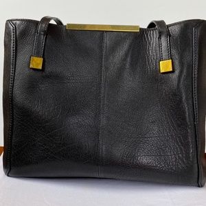 J. Crew Black Leather Claremont Tote